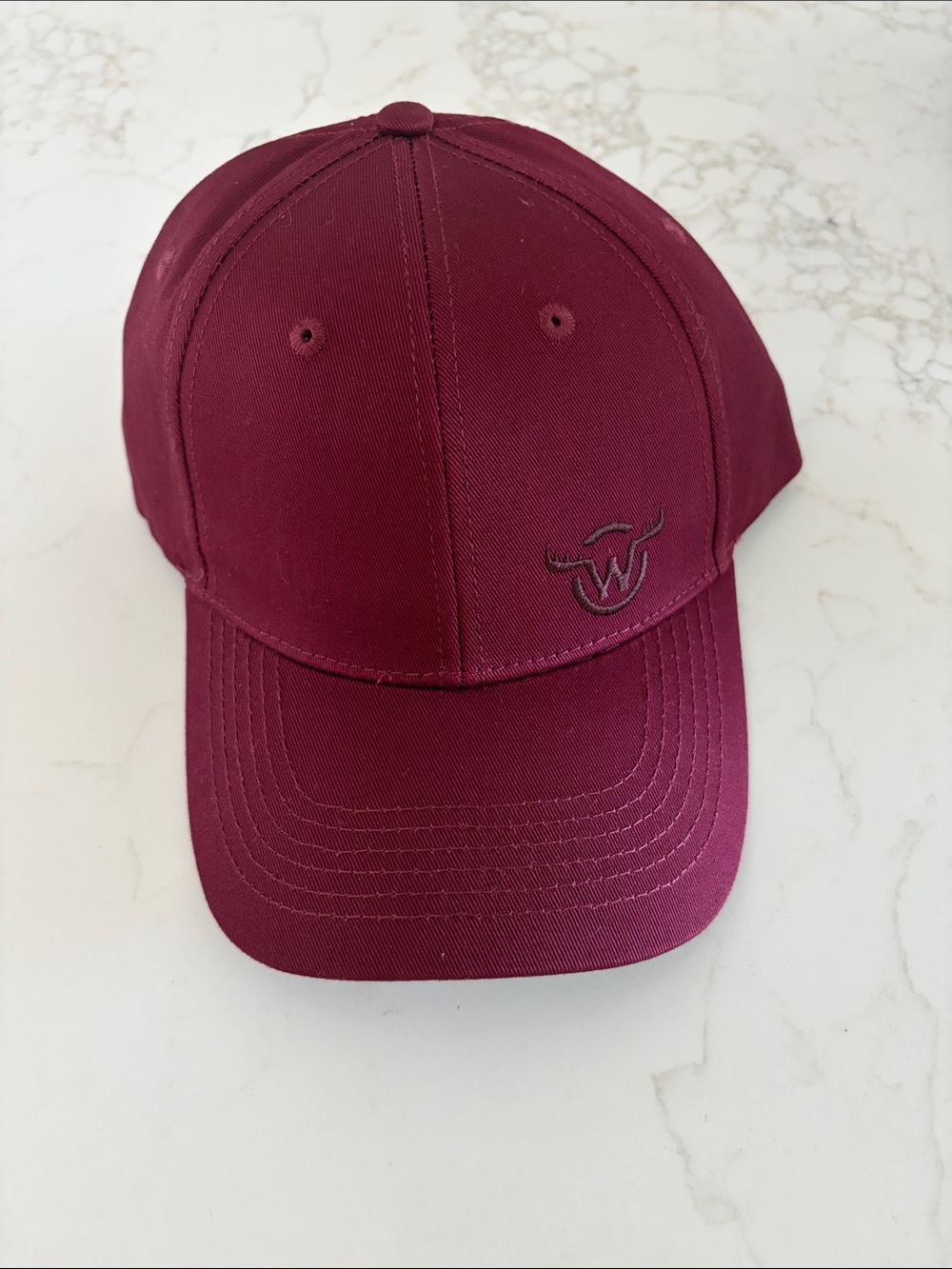 Moosejaw Burgundy Baseball Cap with Tonal Logo